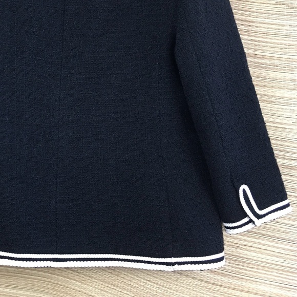 NWT LONGER J CREW LADY TWEED JACKET IN BLACK/ WHITE Size 8 - Picture 10 of 16